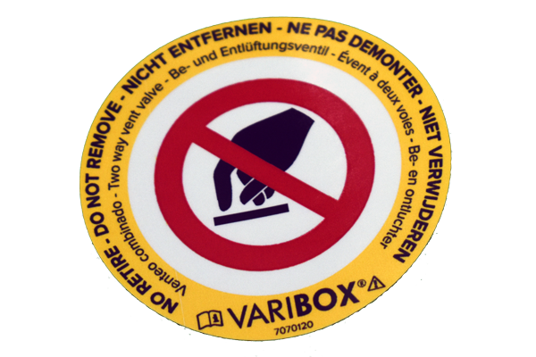 labelcombi VARIBOX sticker cap Combi-vent