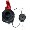 DN50-Valve-Camlock-Red-3 VARIBOX SC PP DN50 Ball valve Camlock 2’’ EPDM